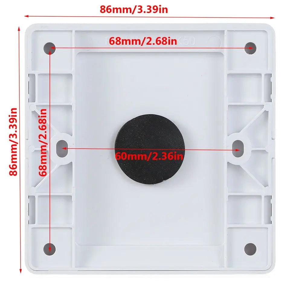 Wall Blank Panel Cable Cover with Rubber Pad & Outlet Hole