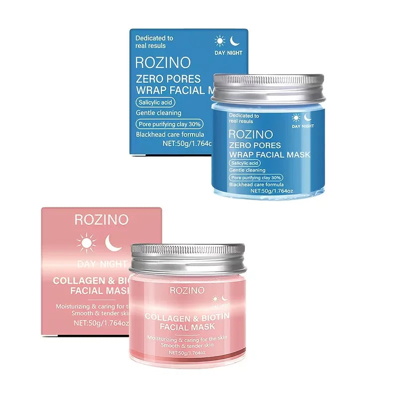 ROZINO Biotin Collagen & Salicylic Acid Peel-Off Mask Set