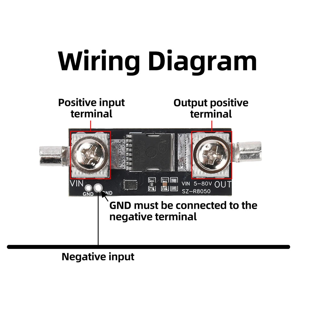 80V 50A Ideal Diode Module – Backflow & Reverse Current Protection