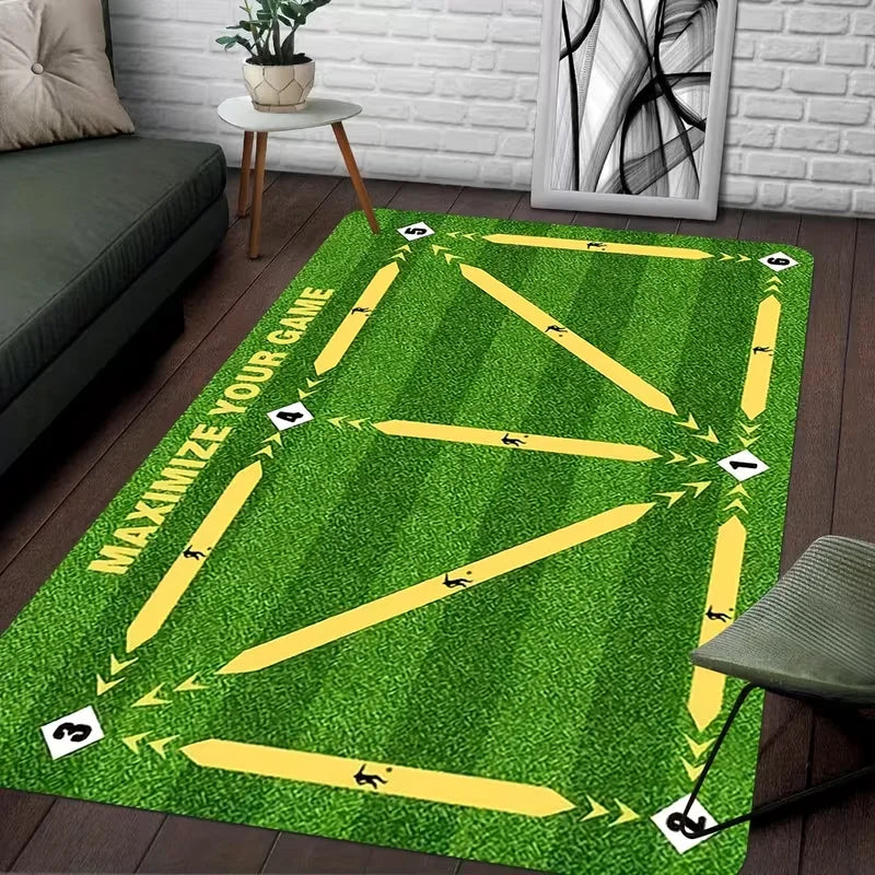 Faux Grass Play Mat – Kids Soccer Rug for Bedroom & Living Room