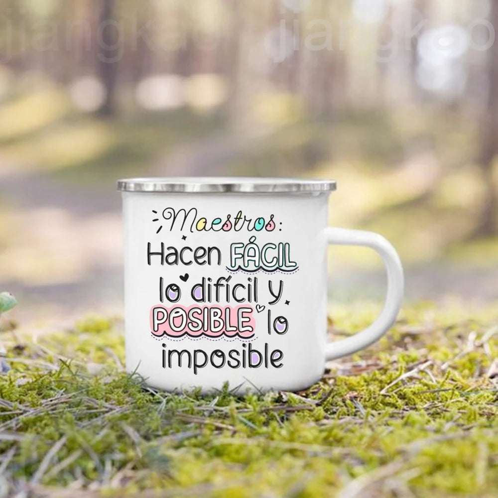 Teacher Appreciation Enamel Mug | Thank You Teacher Gift