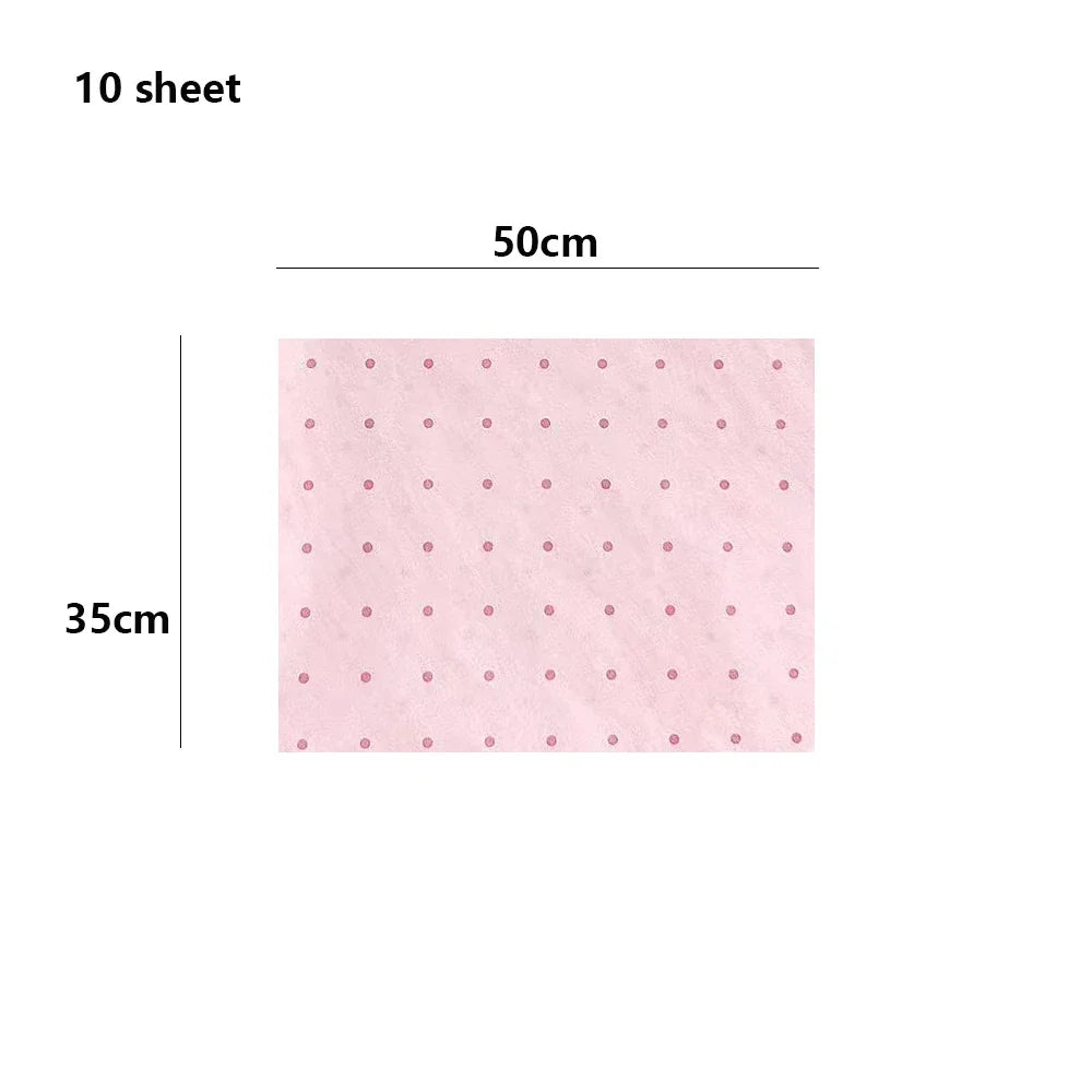 Pink Wavy Dots Gift Wrapping Paper – 10-Pack DIY Bouquet Wrap