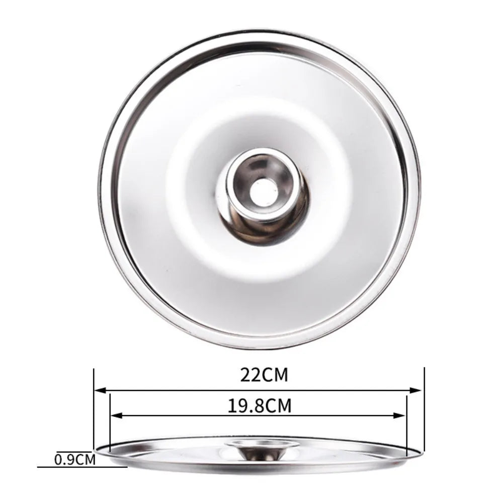 Stainless Steel Round Pot Lid – Universal 10–24cm Cover