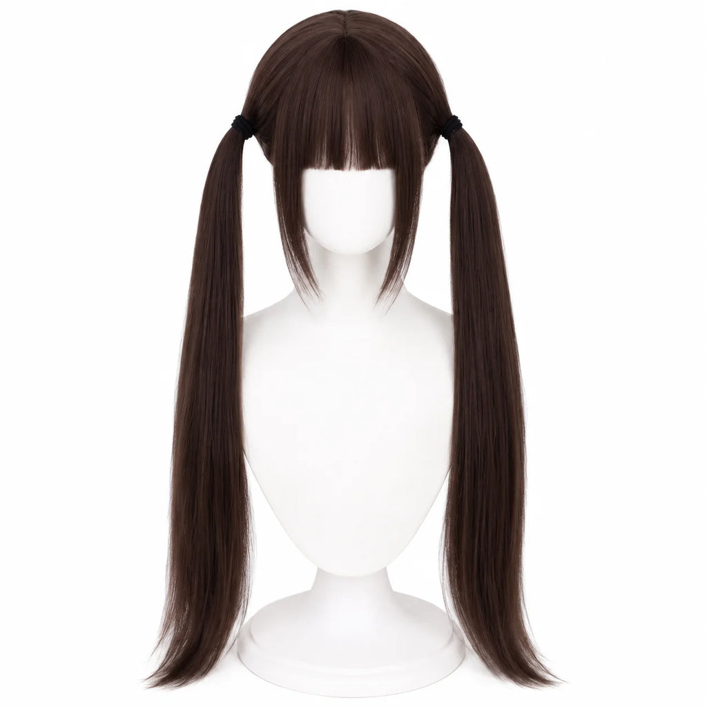 Long Straight Double Ponytail Lolita JK Cosplay Wig – Synthetic