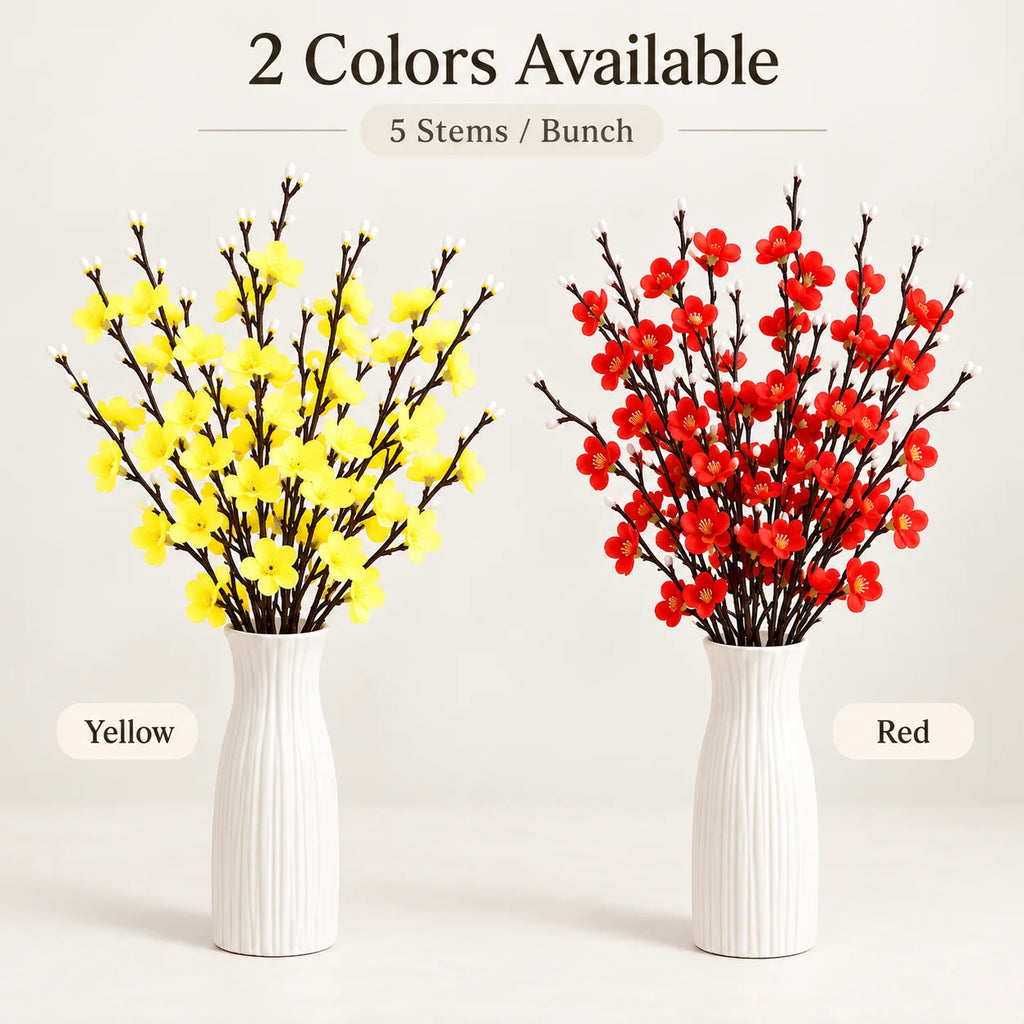 55CM Artificial Plum Blossom Branch | Chinese Style Faux Flower