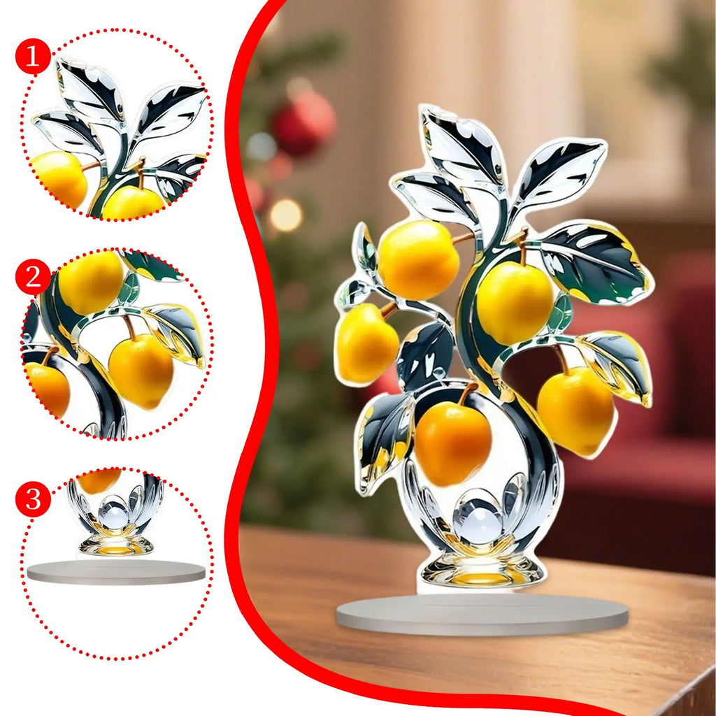 Kesoto 2D Acrylic Lemon Tree Desk Ornament | Shelf Decor