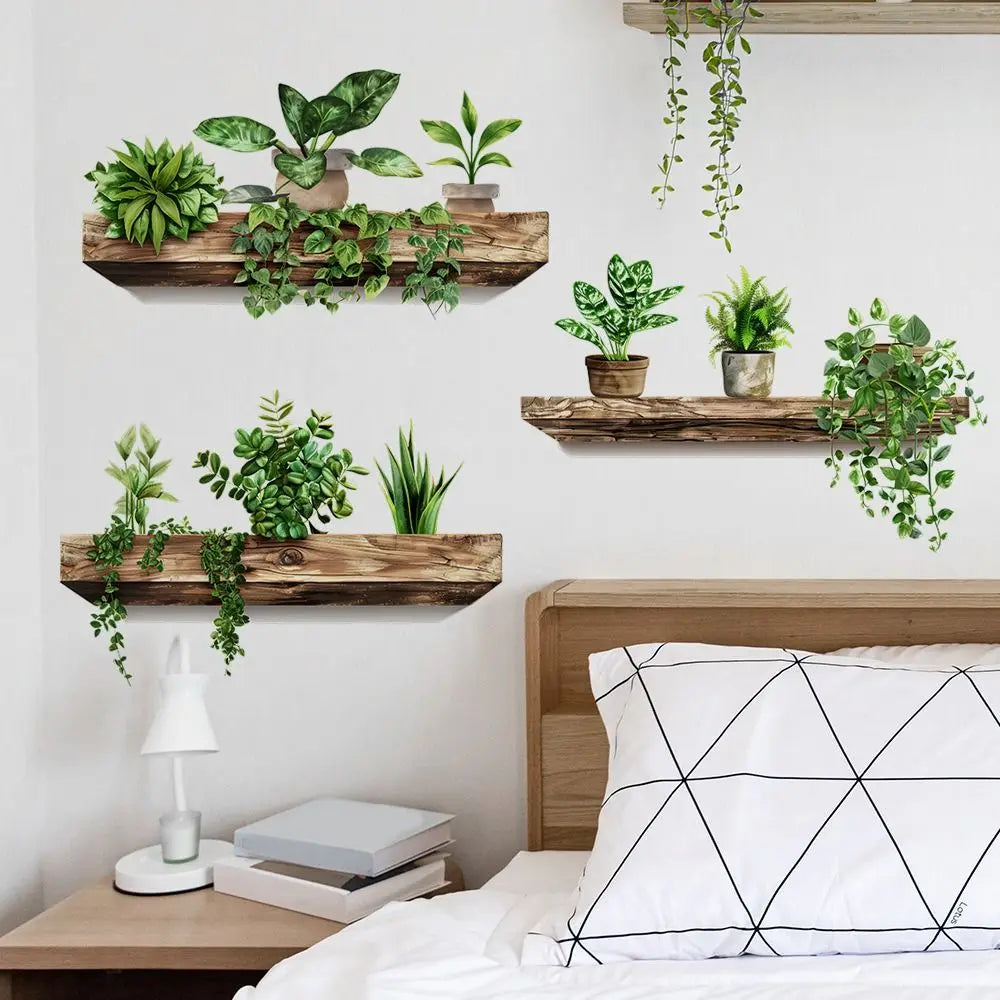 Potted Plant Removable Wall Stickers – Self-Adhesive Decals