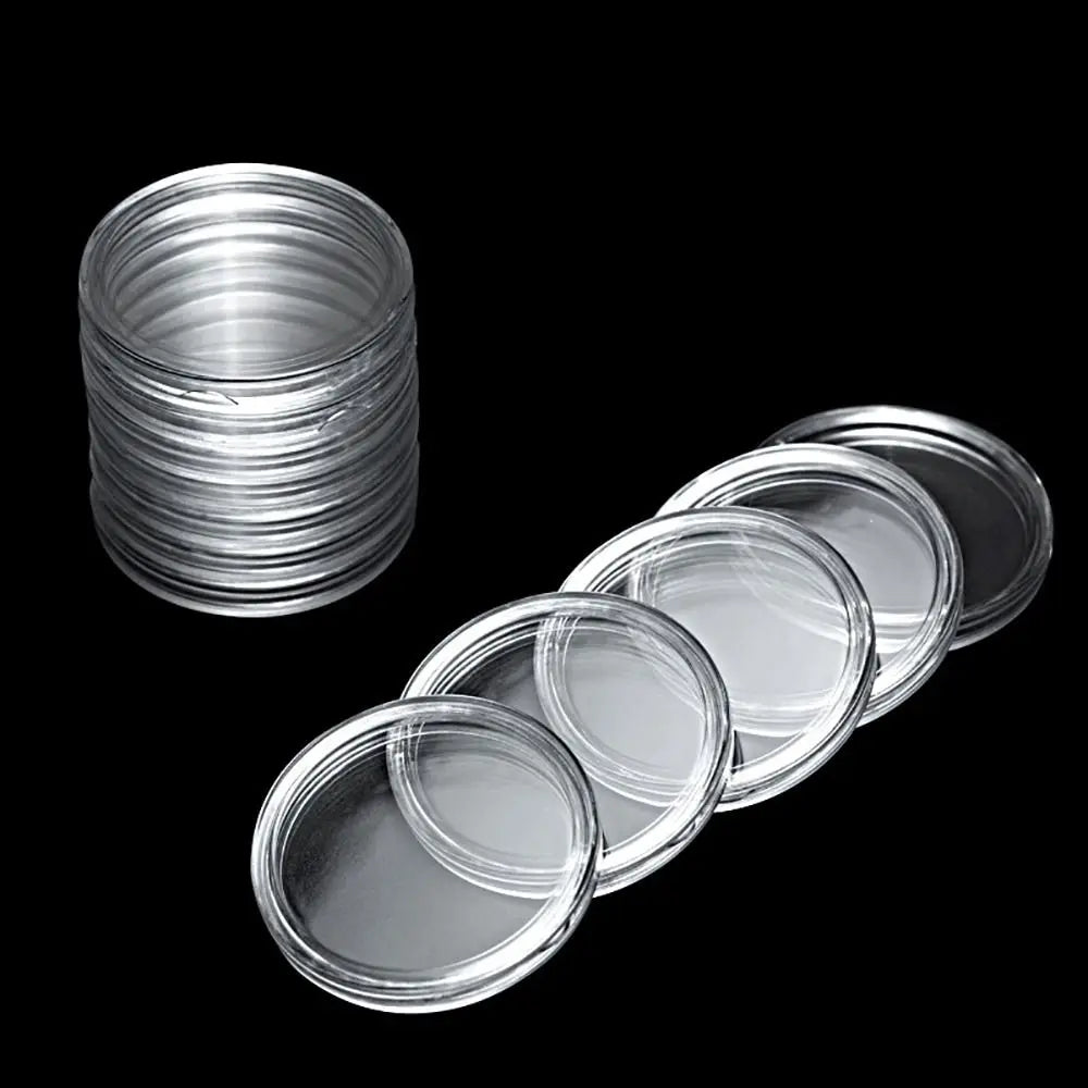 Clear Acrylic Coin Capsules 10-Pack – Protective Holders