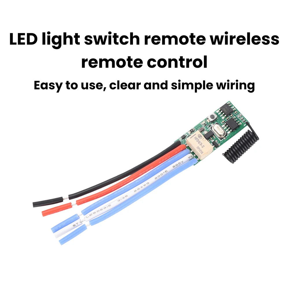 433MHz Mini Wireless Remote Switch Module DC3V–18V | LED & DIY