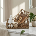 2-Pack Rectangular Rattan Storage Baskets | Wicker Organizer