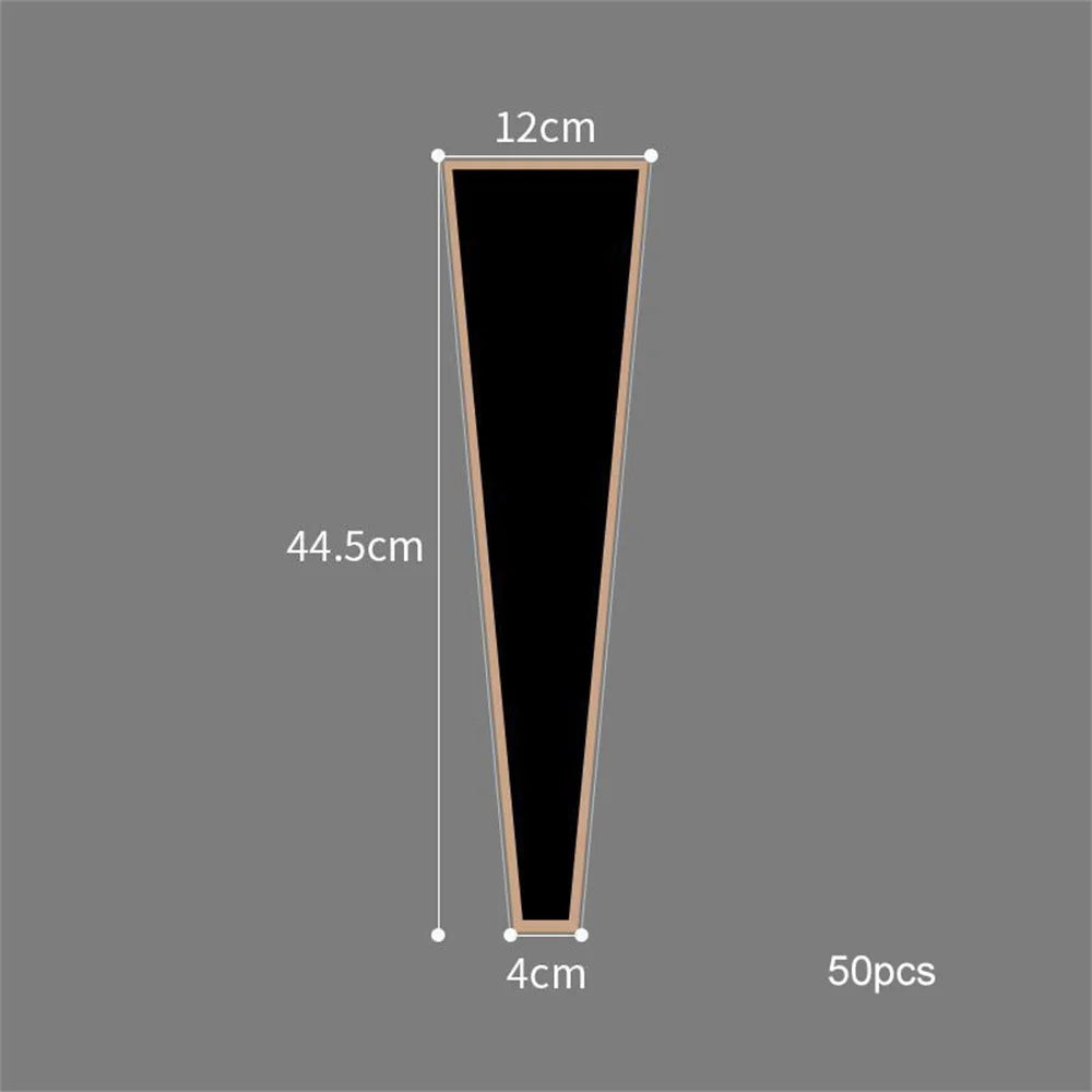 50-Pack Waterproof Rose Flower Wrapping Bags – Rose Gold
