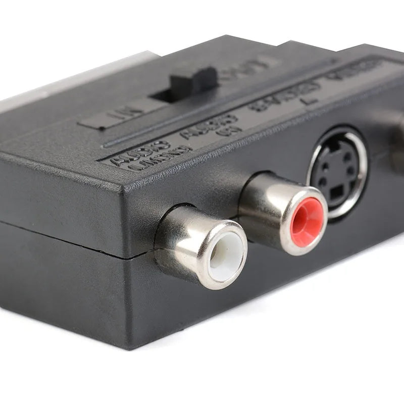 21-Pin RGB SCART to 3 RCA S-Video AV Adapter Converter