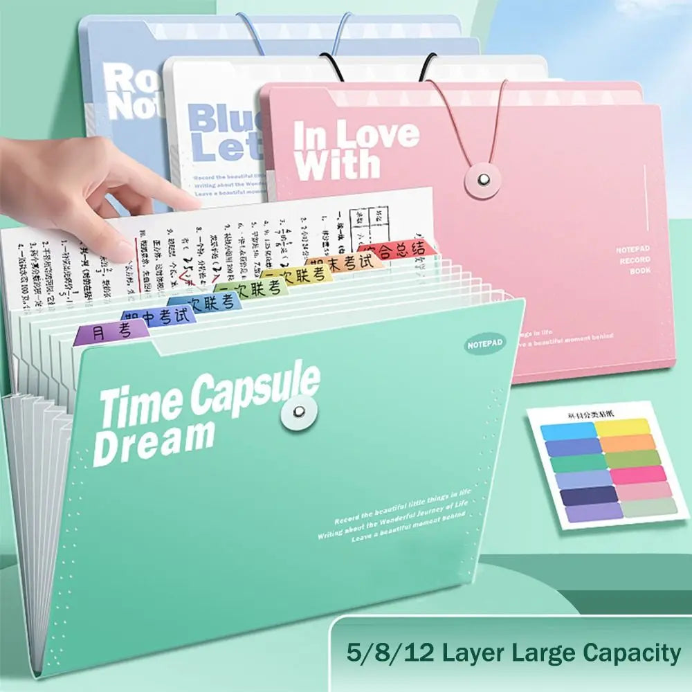 Waterproof A4 File Folder 5/8/12 Pockets | Document Organizer
