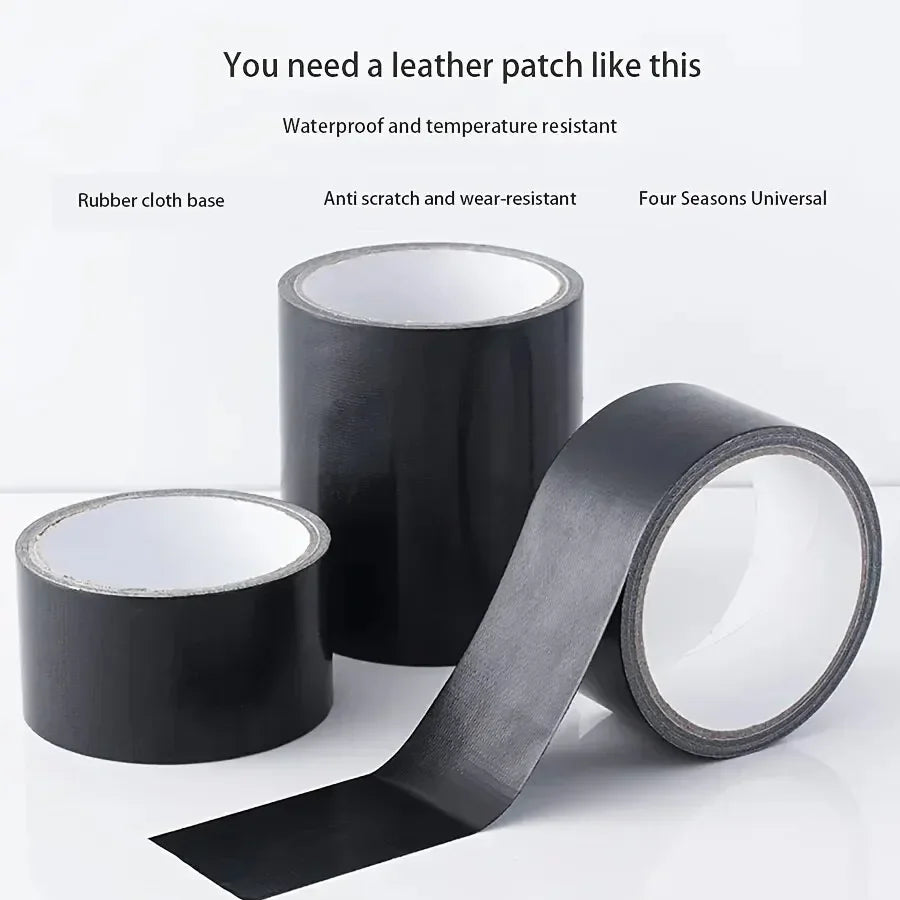 Black Leather Repair Tape – Strong Adhesive for Seats & Sofas
