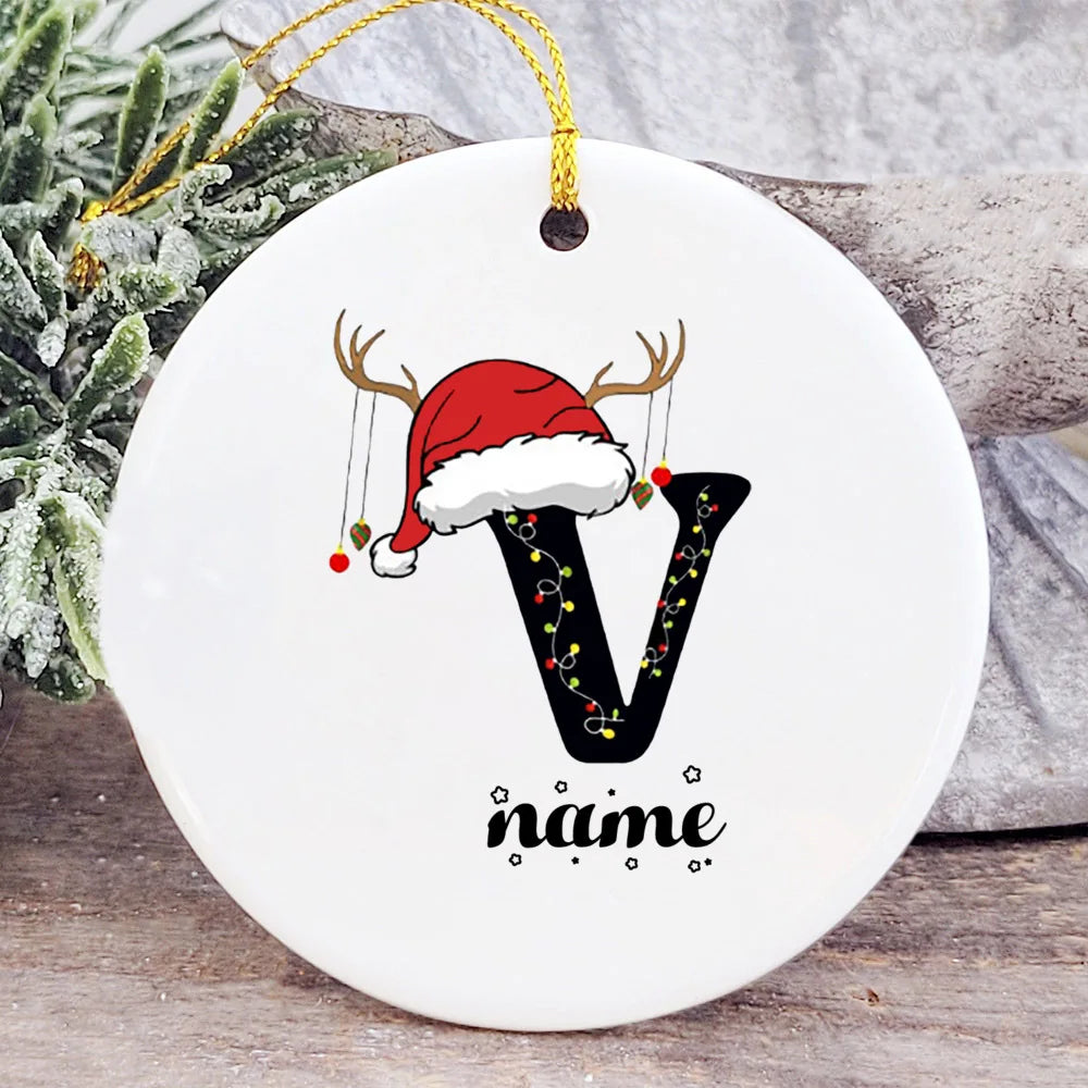 Personalized Baby's First Christmas Ceramic Bauble Ornament