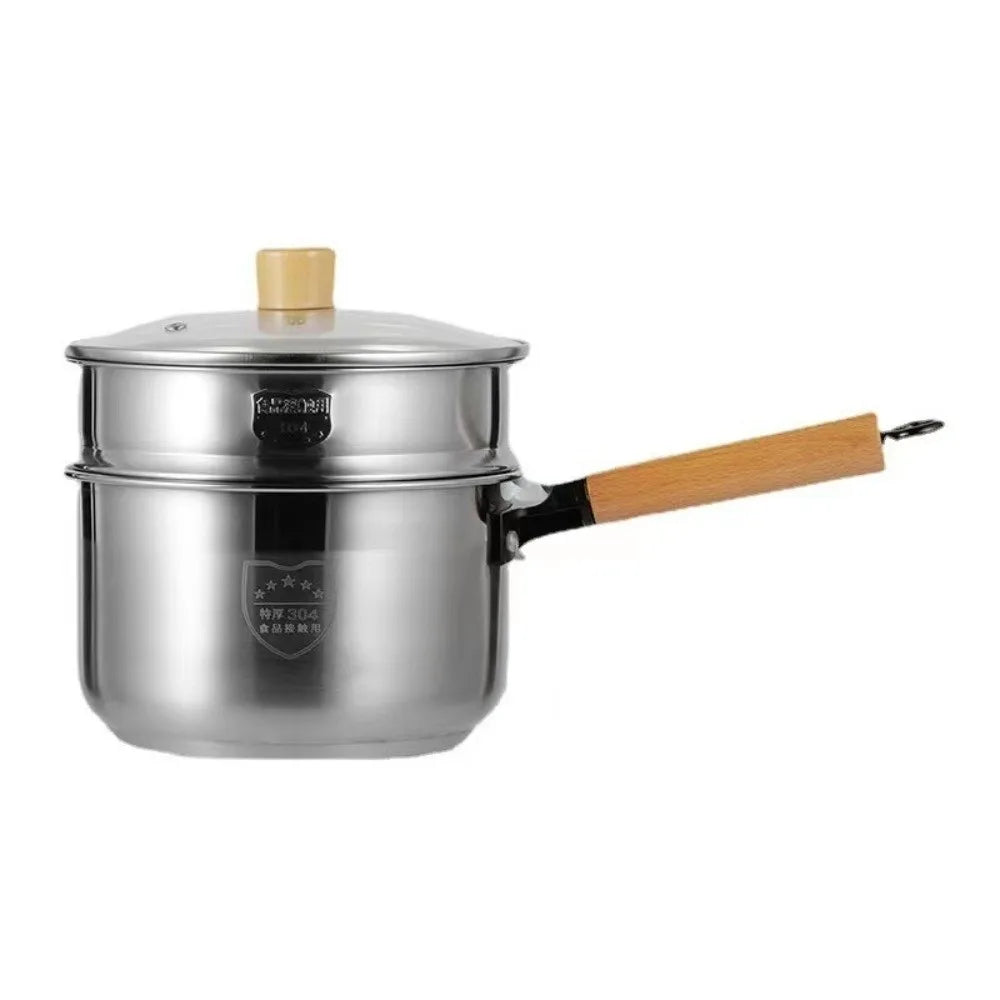 Stainless Steel Mini Steamer Pot 16/18cm | 2-Layer with Lid