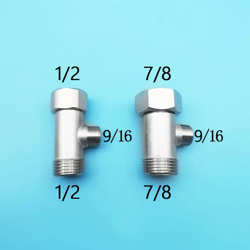 Brass Tee Adapter Male Female Thread 3/8–7/8 Inch | Wasourlf