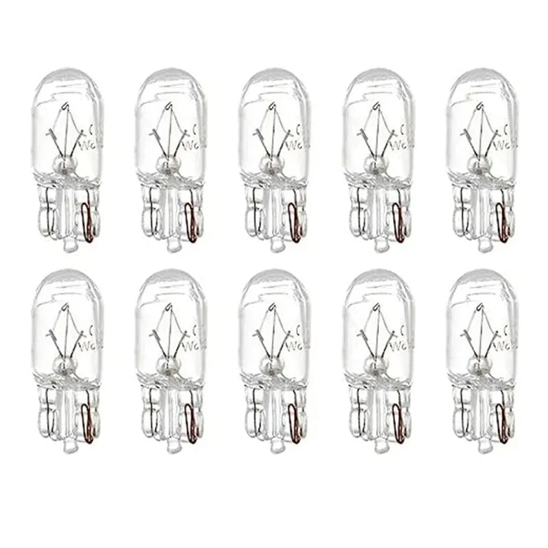 10-Pack T10 W5W 194 501 Halogen Bulbs 12V 5W – Car Lights