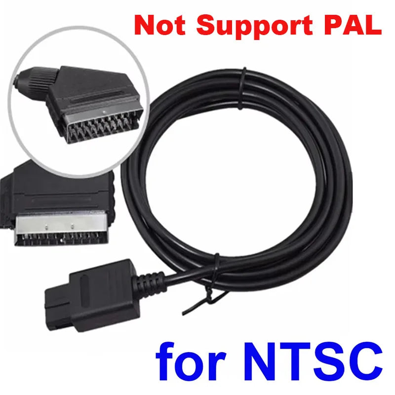 RGB SCART AV Cable 1.8M – N64, GameCube & Super Famicom NTSC