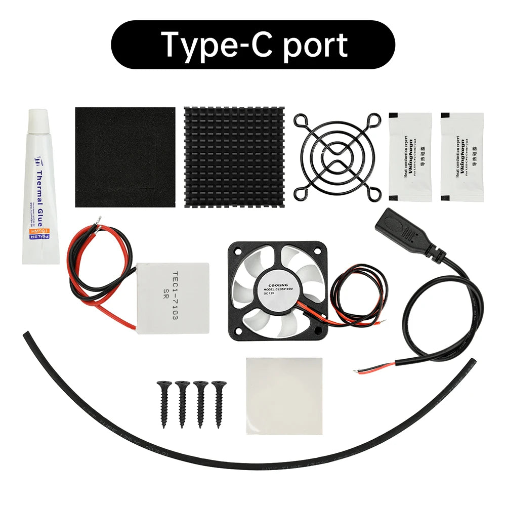 DC 5V TEC1-7103 Thermoelectric Cooling DIY Kit | Silent Fan