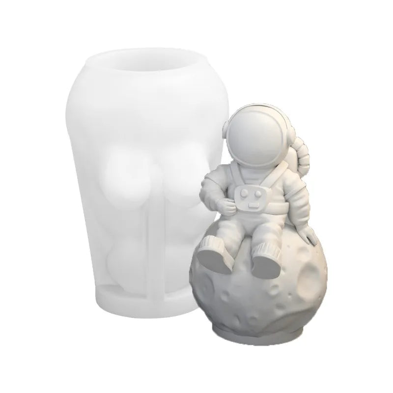 3D Astronaut Silicone Mold – Candle, Resin & Plaster Casting