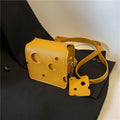 Cheese Shape Crossbody Bag – Mini PU Shoulder Purse for Women