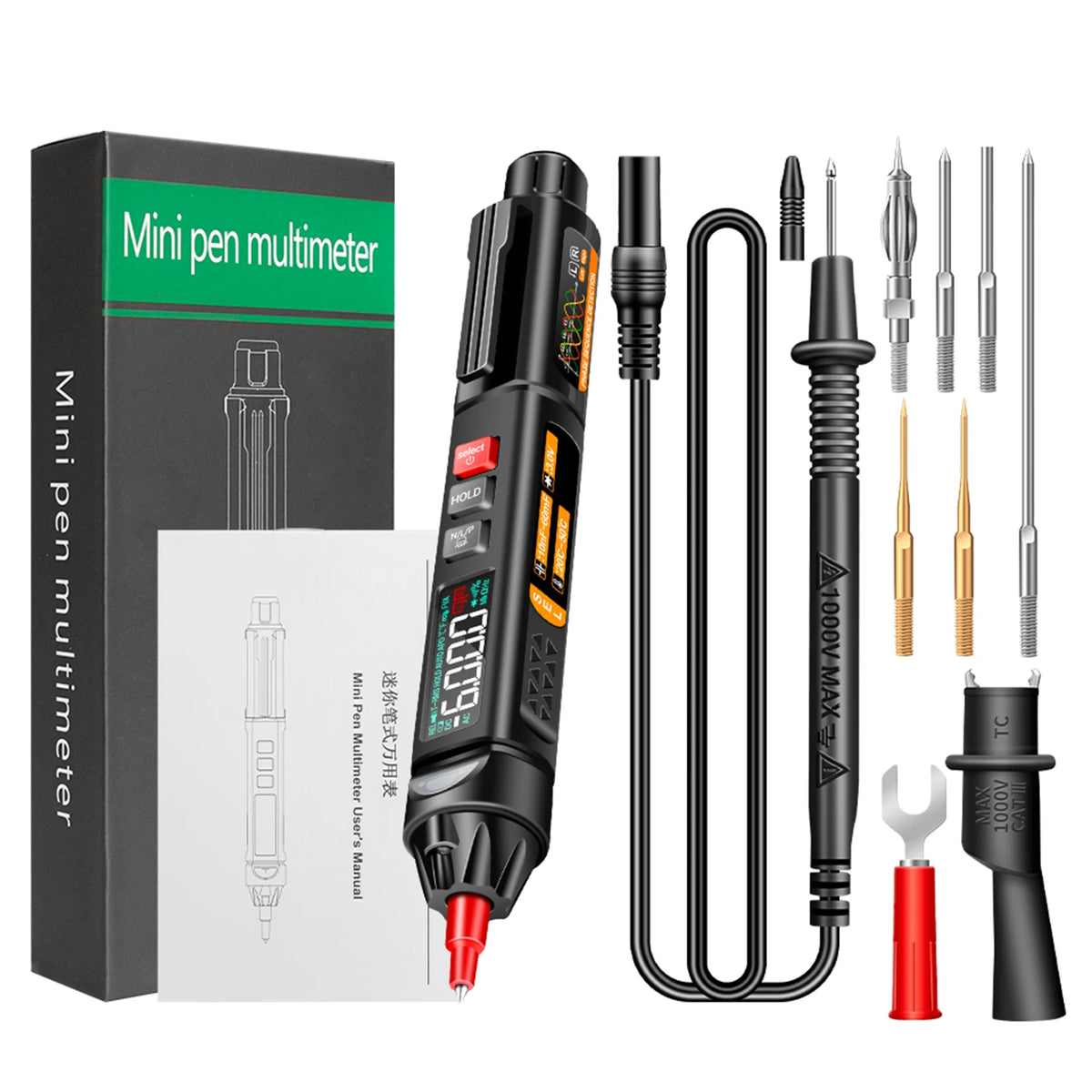 Professional Digital Pen Multimeter 6000 Counts Auto Range