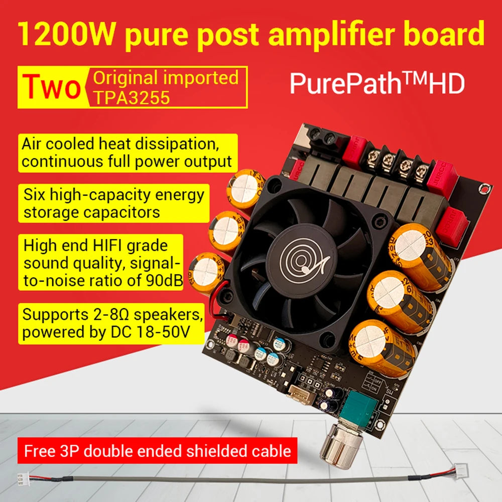 ZK-6002 600W+600W TPA3255 Stereo Power Amplifier Board