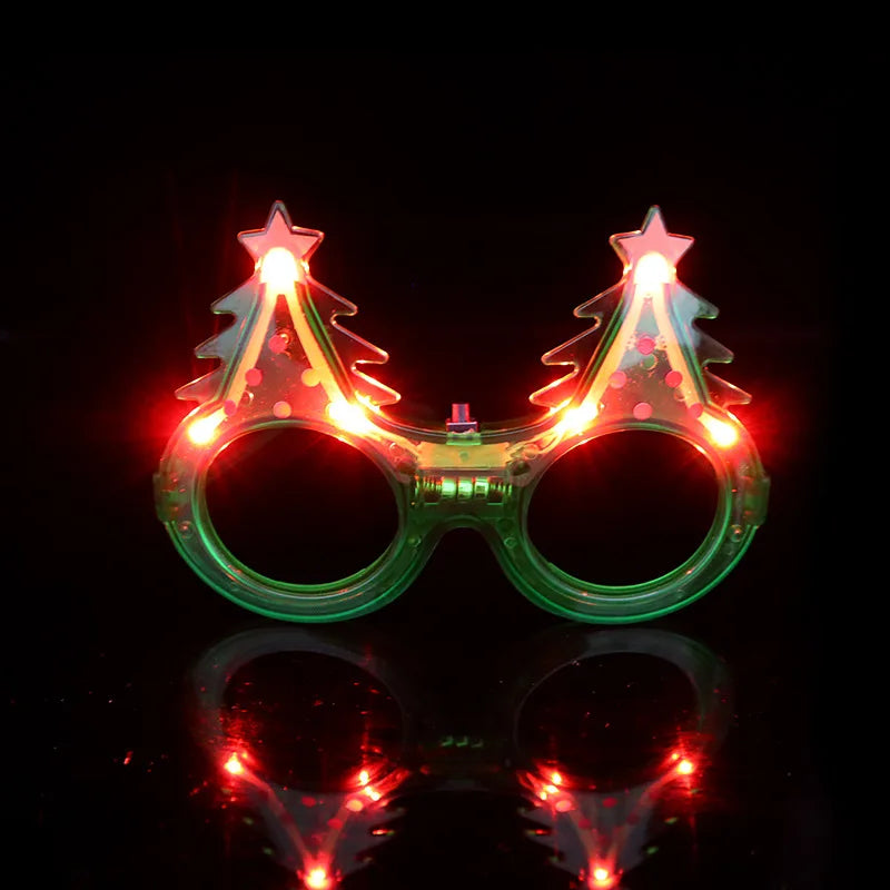 Christmas Tree LED Light-Up Flashing Glasses | Party Gift