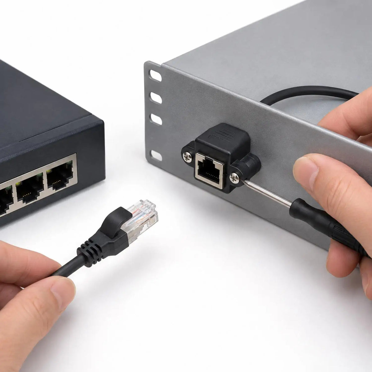 Shielded RJ45 Cat5e Cat6e Ethernet Extension Cable Male Female