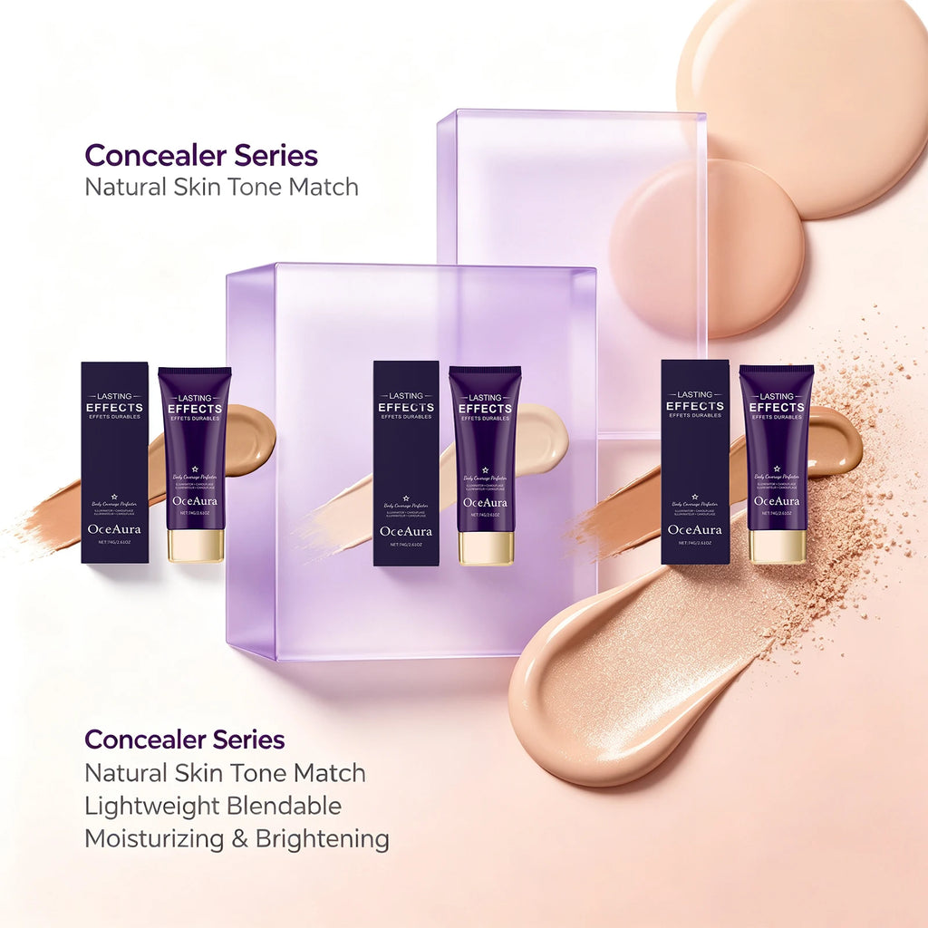 Matte Liquid Foundation Full Coverage Concealer – 3 Shades