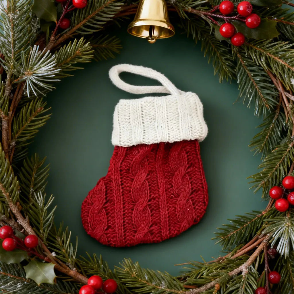 Mini Christmas Stocking Sock – Santa Candy Gift Bag 7x11cm