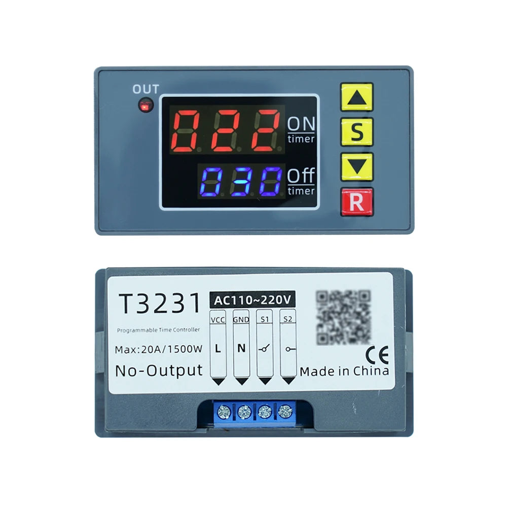 T3231 Cyclic Timer Relay DC12V 24V AC110-220V Digital Controller