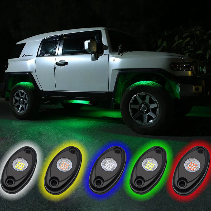 9-LED RGB Rock Light IP67 Underbody Lamp – Jeep Truck ATV UTV