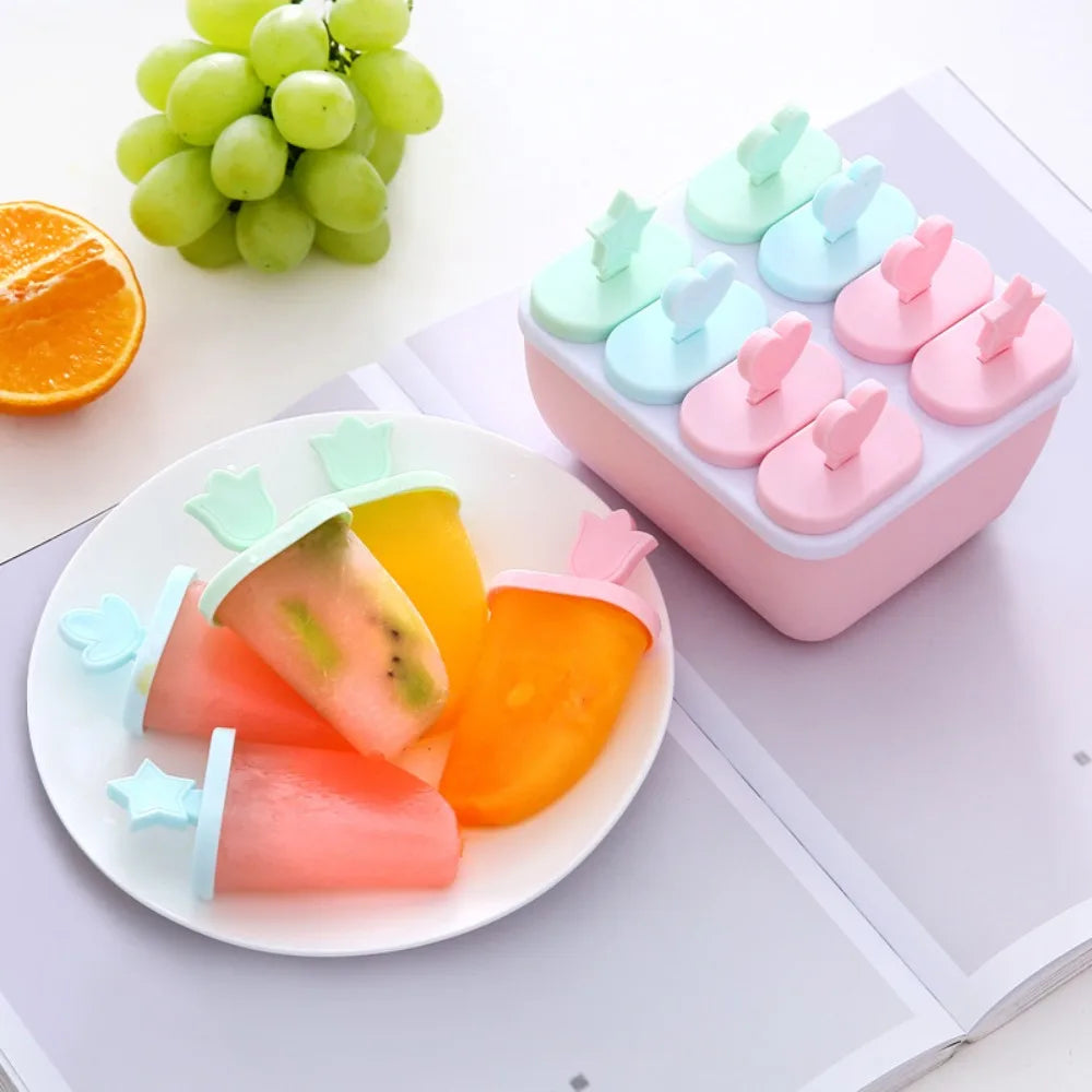 Reusable Popsicle Mold with Lid & 8 Sticks | Food Grade