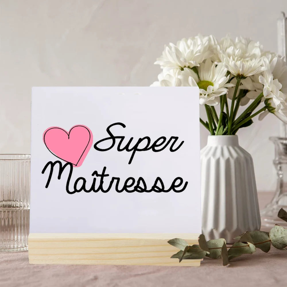 Merci Maîtresse Ceramic Plaque Sign – Teacher Thank You Gift