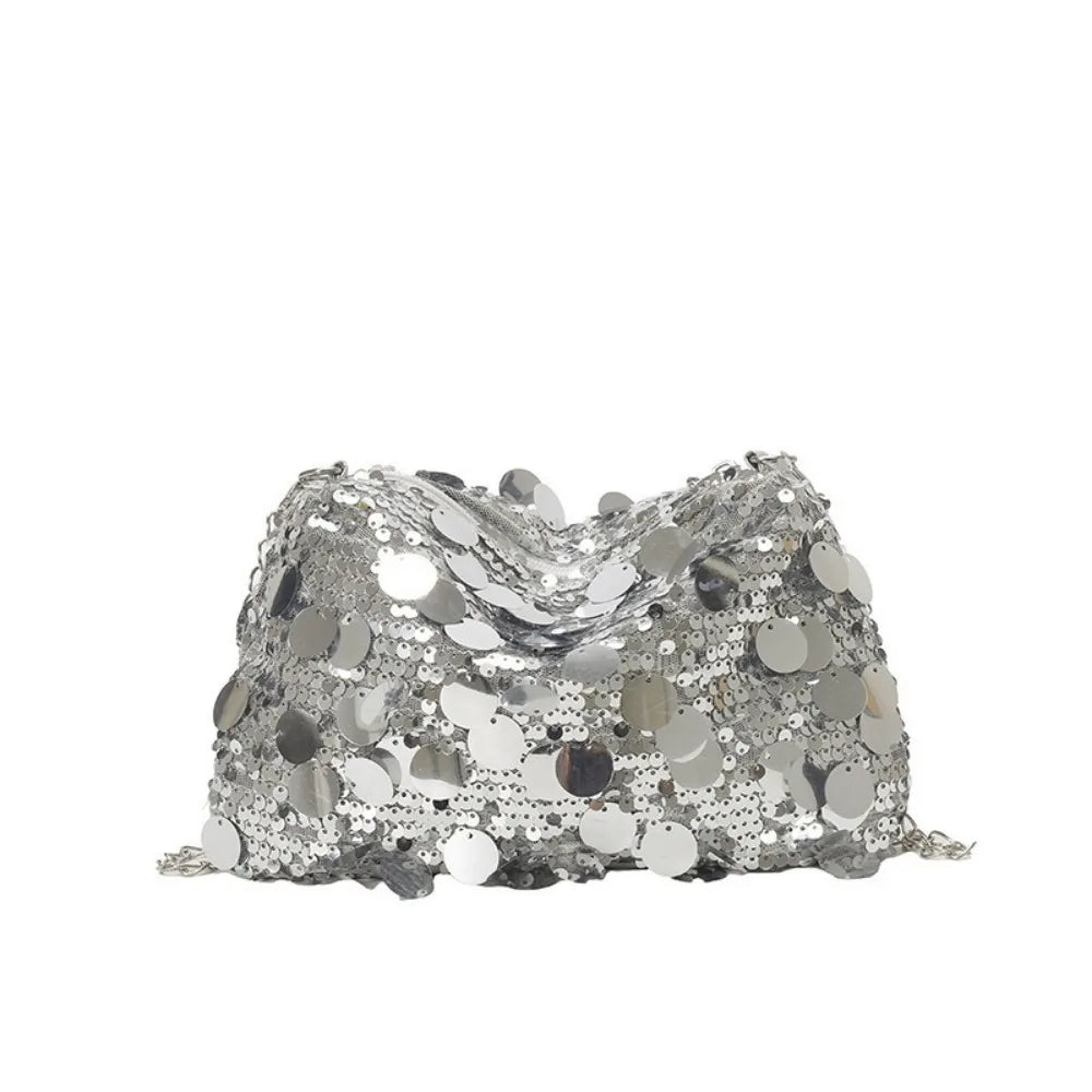 Sequin Shoulder Bag – Lightweight Chain Crossbody Evening Bag