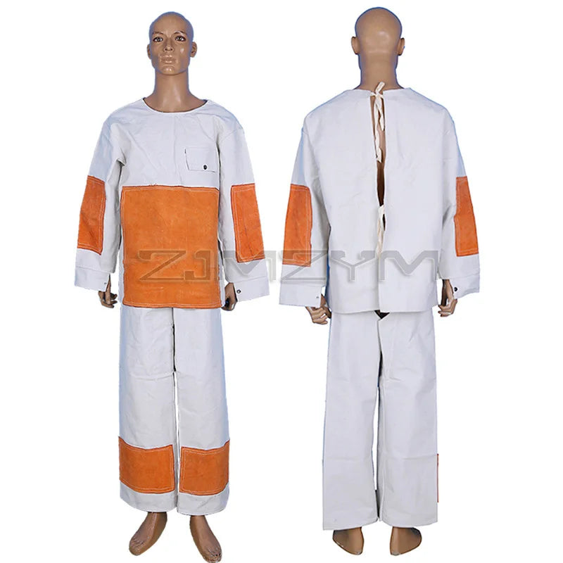 Canvas Cowhide Welding Suit – Flame Retardant Work Clothes