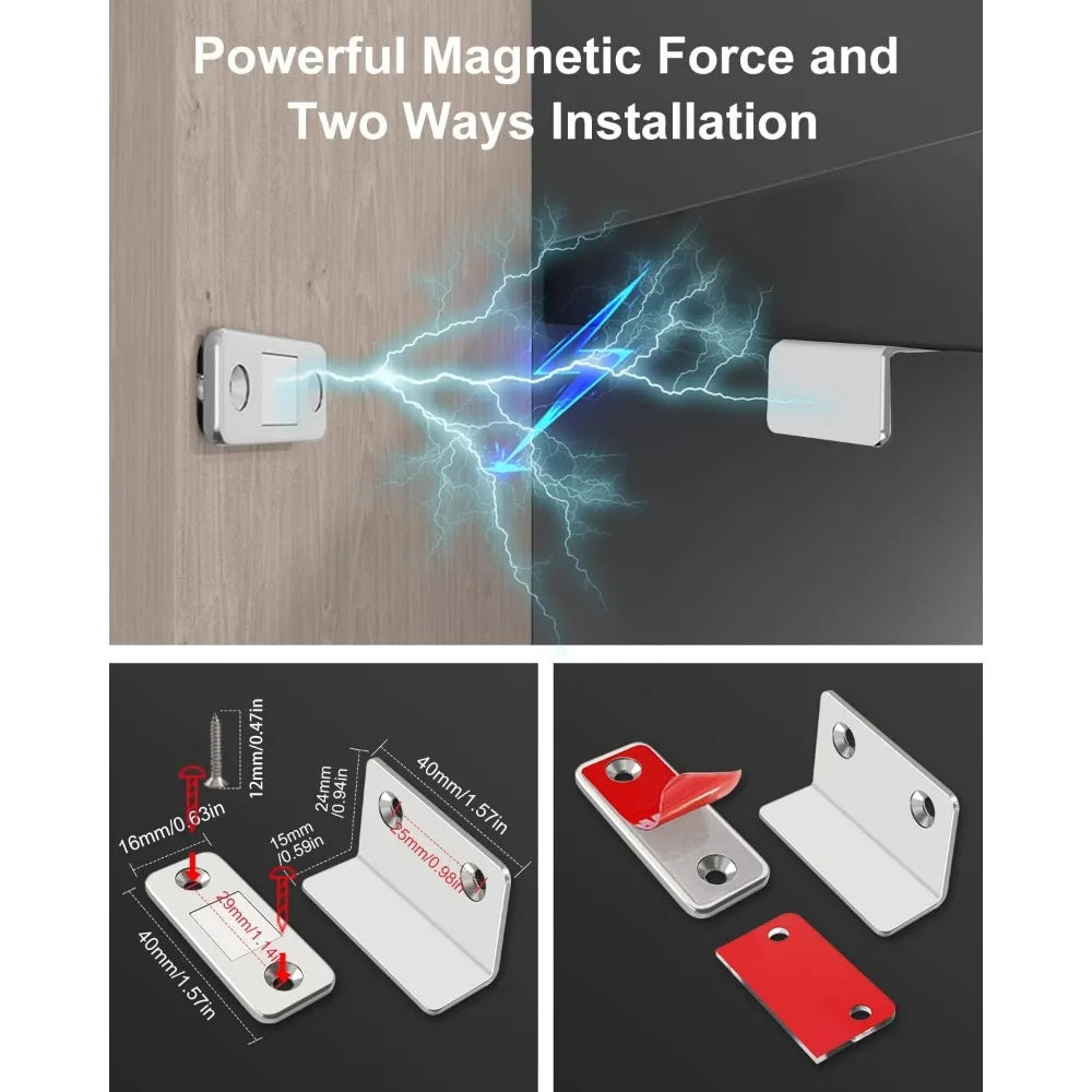 Invisible Magnetic Latch – No-Screw Cabinet & Door Closure