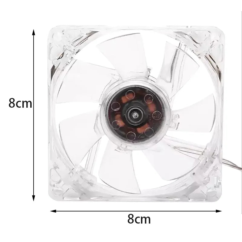 USB RGB Cooling Fan 5V – 8cm & 12cm LED Fan for PC & Pets