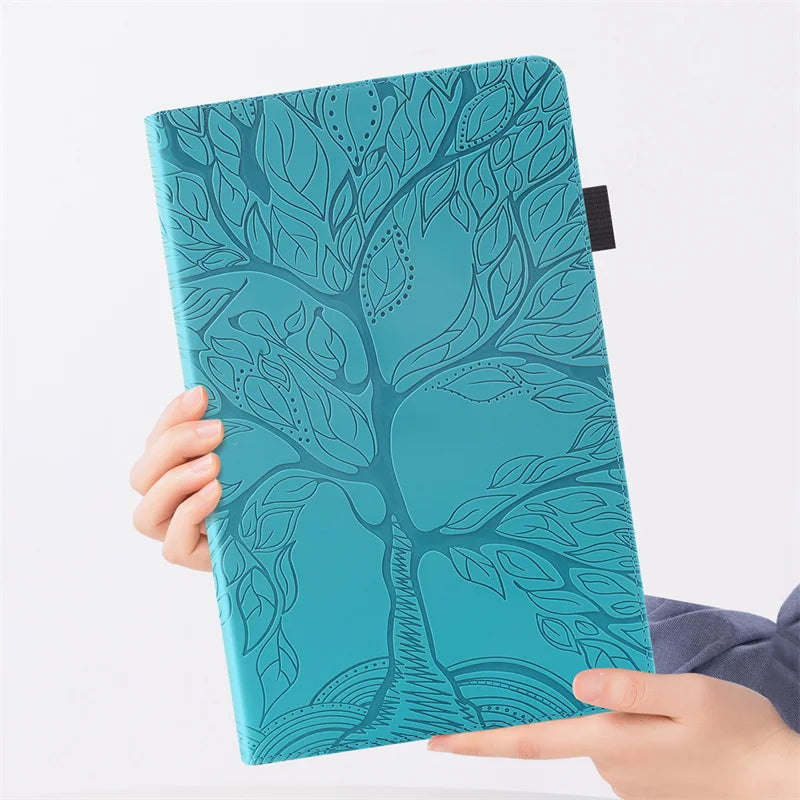 Honor Pad X8b / X8a 11" Embossed Tree Flip Wallet Stand Case