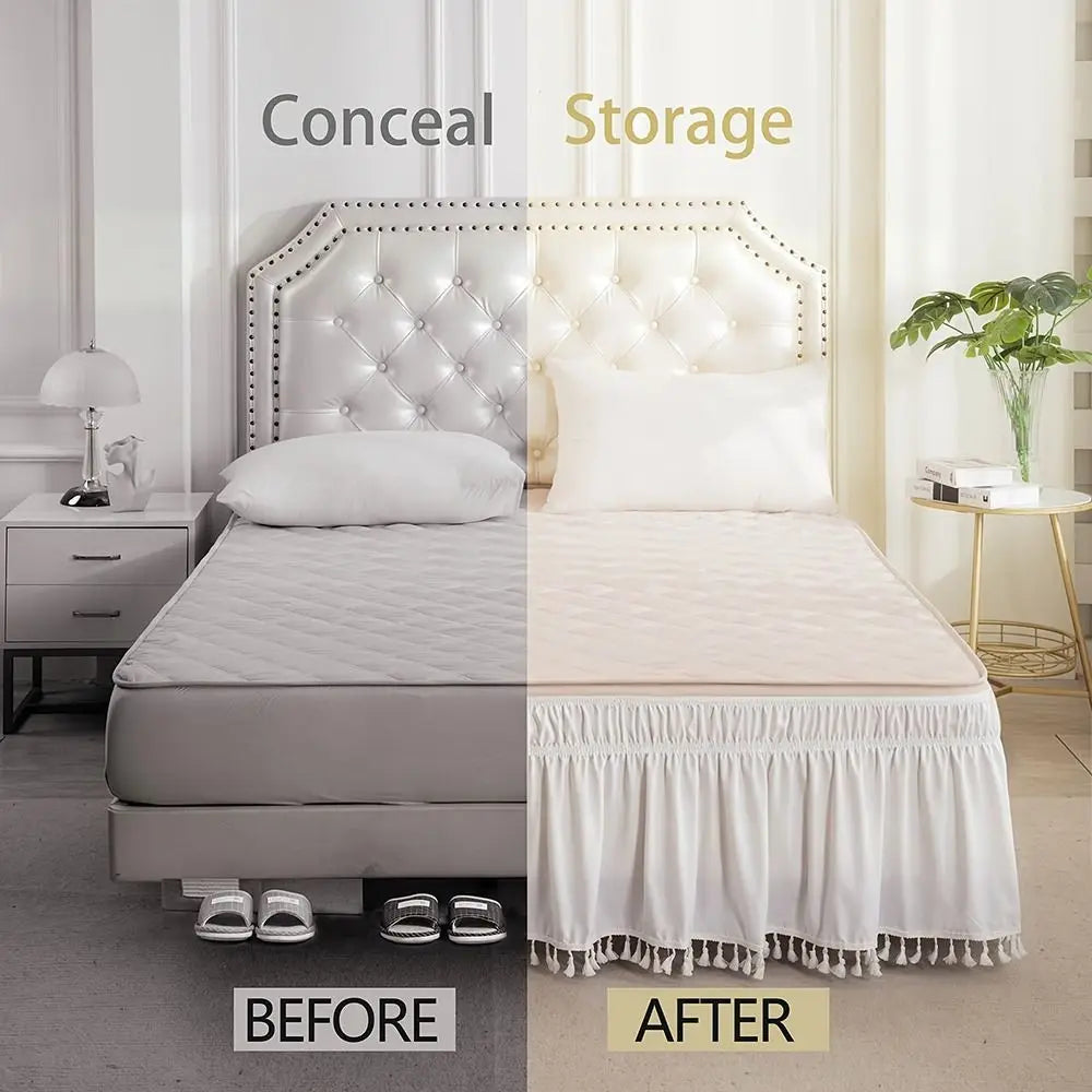 Solid Color Bed Skirt – Fade & Wrinkle Resistant Polyester
