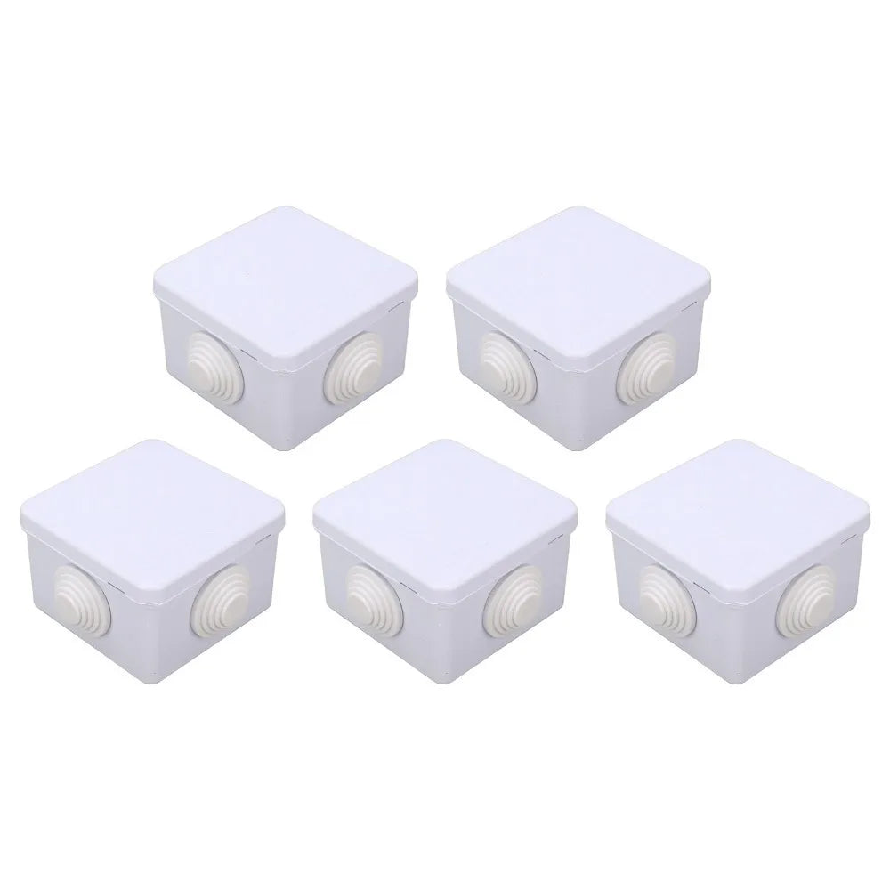 5-Pack IP55 Waterproof Junction Box – ABS Cable Wire Enclosure