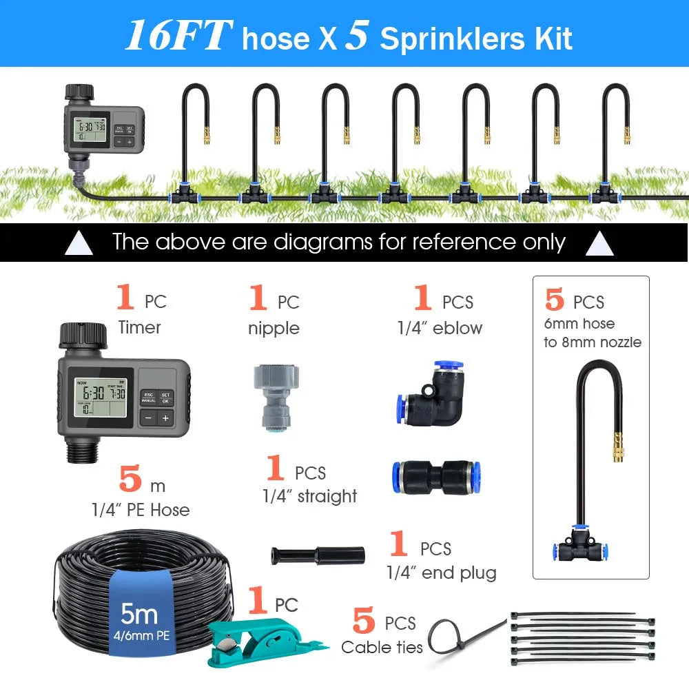 LCD Atomizing Sprinkler Timer Irrigation Kit – Auto Watering
