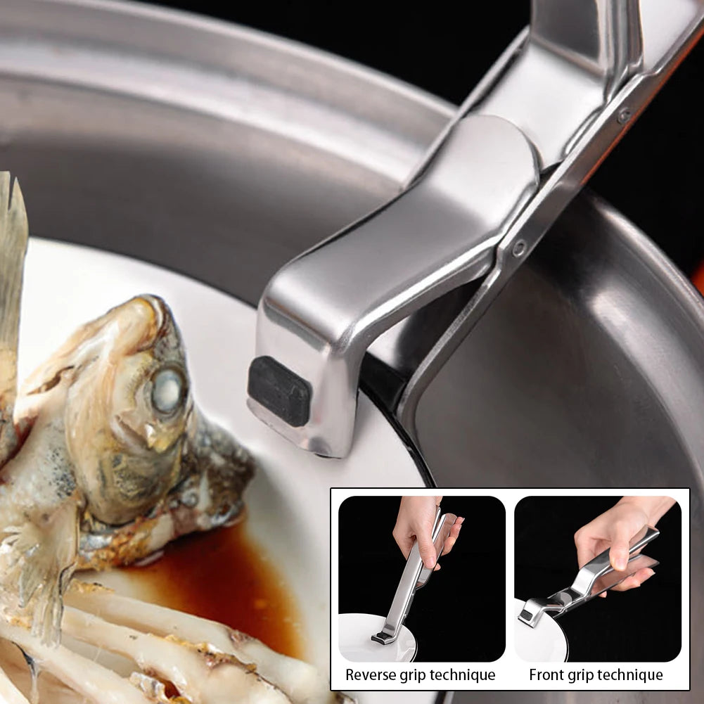 Stainless Steel Plate Gripper Clip | Heat-Resistant Kitchen Tool