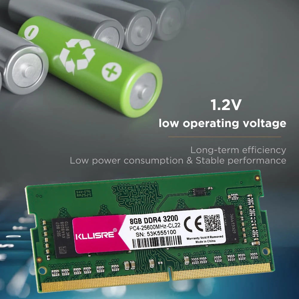 Kllisre DDR4 SODIMM 8GB Laptop RAM 2666MHz 3200MHz