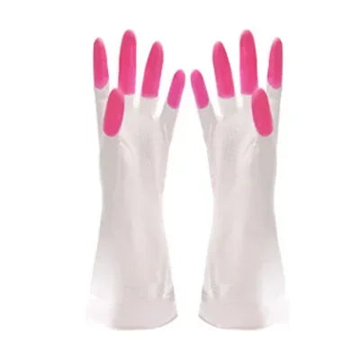 Waterproof Rubber Dishwashing Gloves – Non-Slip Cleaning