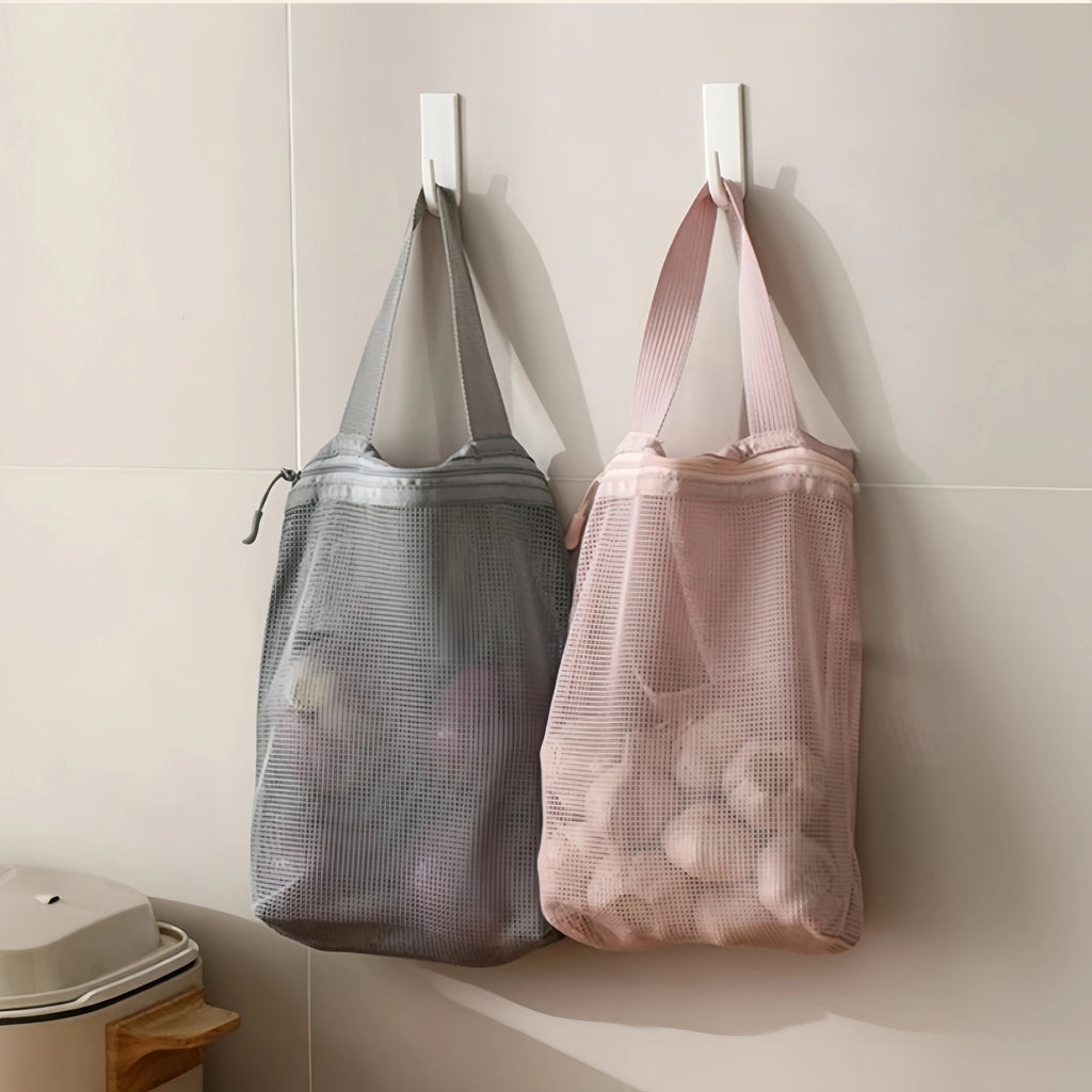 Hanging Mesh Toiletry Bag – Portable Travel Cosmetic Organizer
