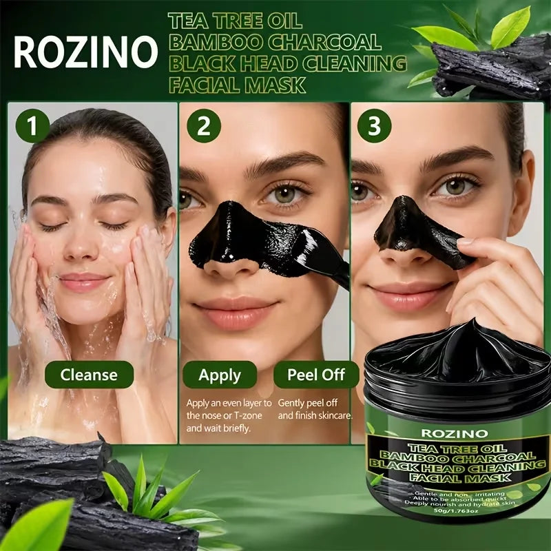 ROZINO Tea Tree Bamboo Charcoal Blackhead Cleansing Mask