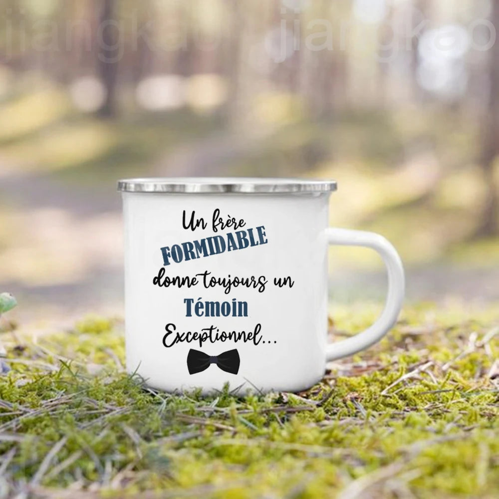 "I'm Such A Great Witness" Enamel Mug – Wedding Gift